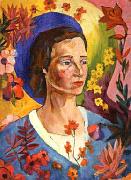 Lentulov, Aristarkh Unknown Lady in Blue oil on canvas